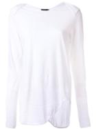 Bassike Envelope Scoop Hem Longsleeved T-shirt, Women's, Size: S, White, Organic Cotton