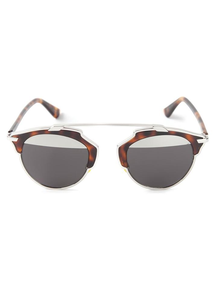 Dior Eyewear 'so Real' Sunglasses, Adult Unisex, Brown, Acetate
