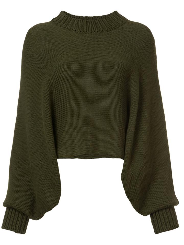 Rosetta Getty - Oversized Pullover - Women - Nylon/viscose/wool - S, Green, Nylon/viscose/wool