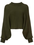 Rosetta Getty - Oversized Pullover - Women - Nylon/viscose/wool - S, Green, Nylon/viscose/wool