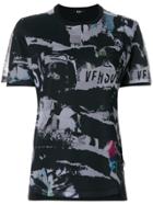 Versus Perforated Collage Print T-shirt - Black