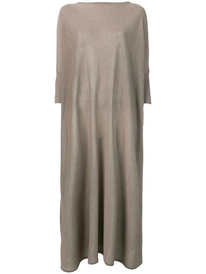 Sartorial Monk Long Knitted Jumper Dress - Grey