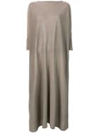 Sartorial Monk Long Knitted Jumper Dress - Grey