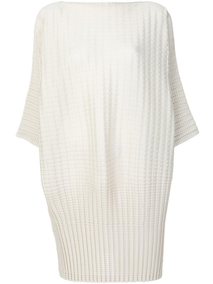 Pleats Please By Issey Miyake Loose Fit Knitted Top - Nude & Neutrals