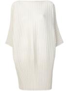 Pleats Please By Issey Miyake Loose Fit Knitted Top - Nude & Neutrals