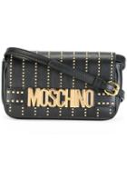 Moschino Studded Crossbody Bag, Women's, Black, Leather