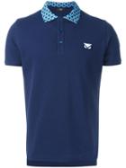 Fendi Bag Bugs Polo Shirt, Men's, Size: 46, Blue, Cotton