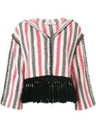 Philosophy Di Lorenzo Serafini Fringe Hem Hoodie - Neutrals