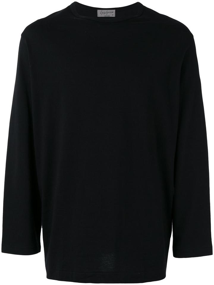 Yohji Yamamoto Logo Print Sweatshirt, Men's, Size: 3, Black, Cotton