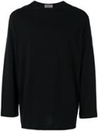 Yohji Yamamoto Logo Print Sweatshirt, Men's, Size: 3, Black, Cotton