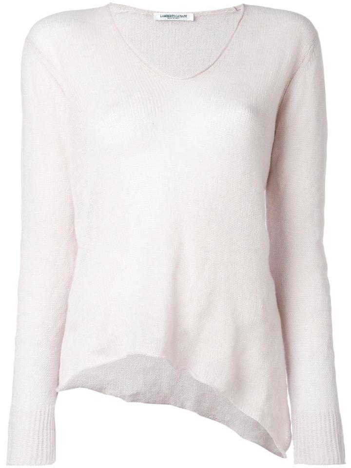 Lamberto Losani V-neck Knitted Blouse - Pink & Purple