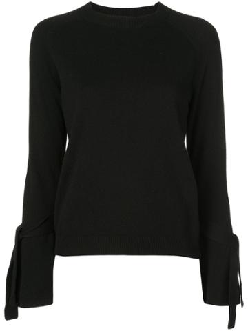 Alexis Dafna Tie-cuff Jumper - Black