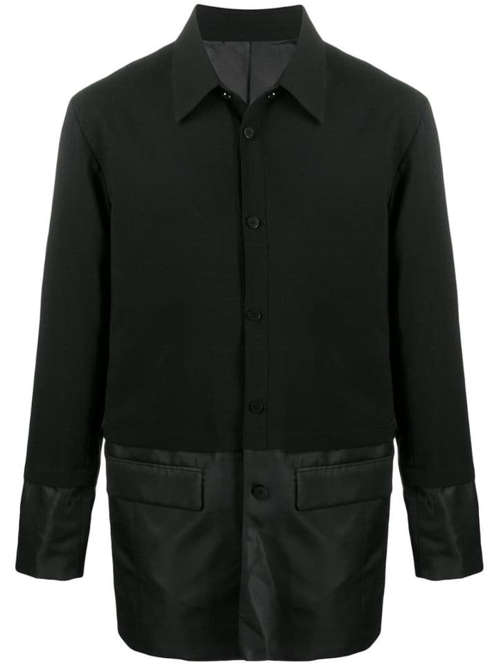 D.gnak Panelled Shirt Jacket - Black