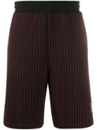 Les Benjamins Striped Track Style Shorts - Black