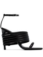 1017 Alyx 9sm Black Tunnel 100 Leather Strap Sandals