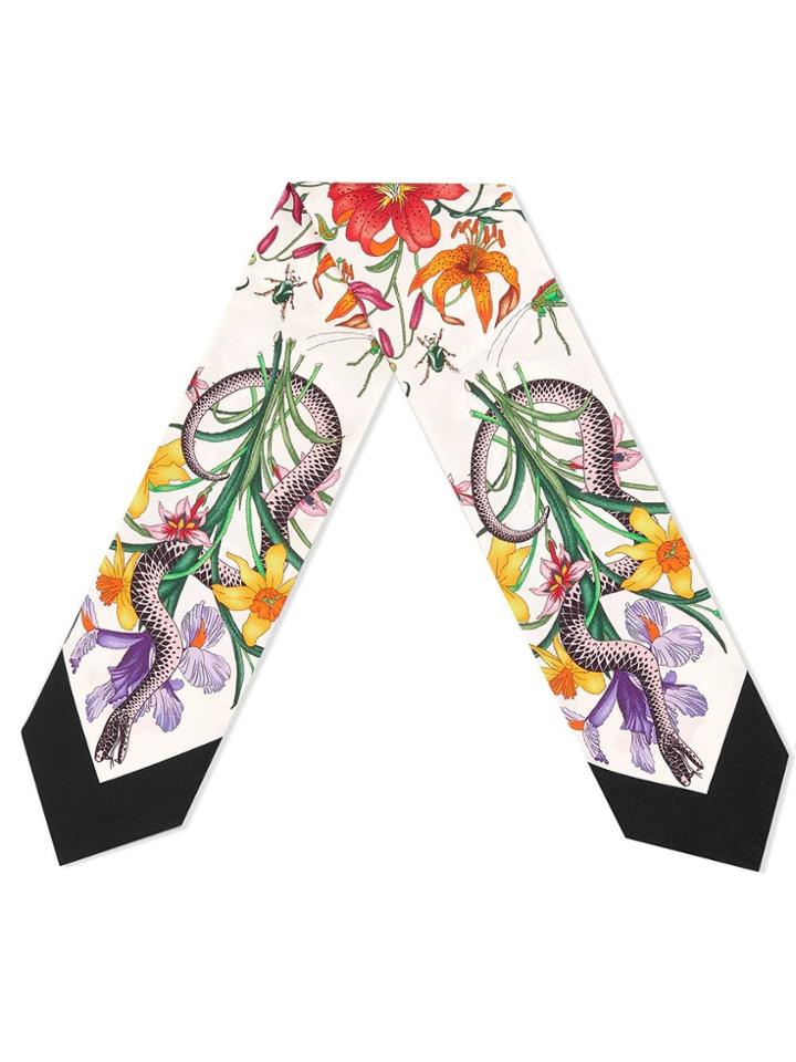 Gucci Blooms Neck Tie - Neutrals