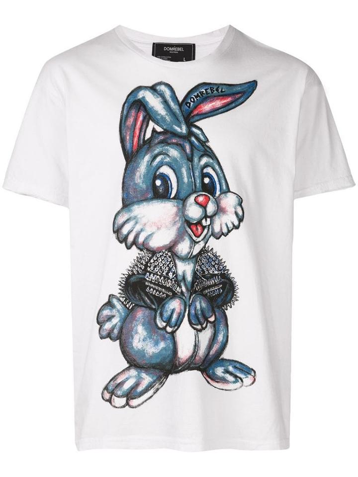 Domrebel 'bunny' Print T-shirt - White