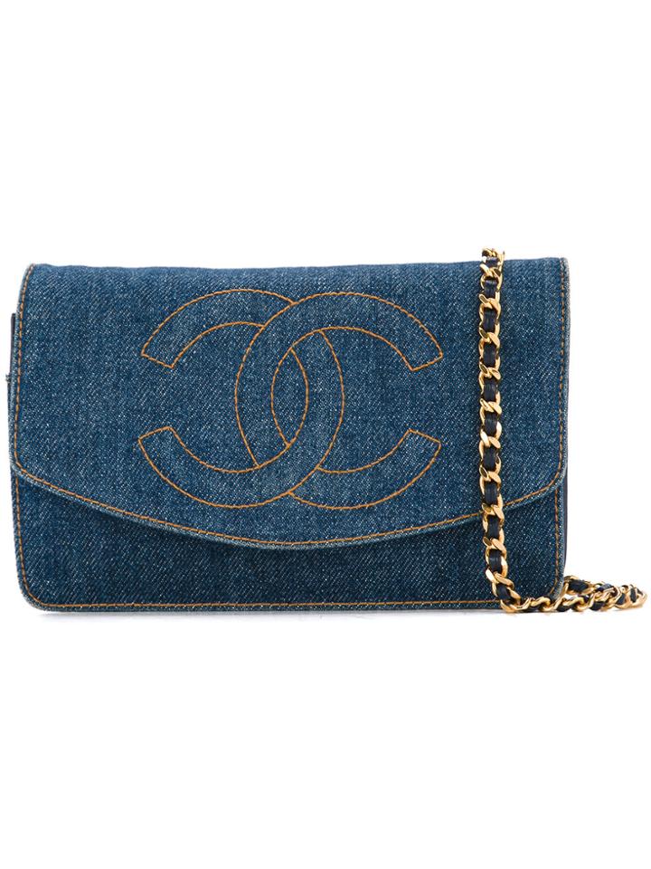 Chanel Vintage Denim Long Woc - Blue
