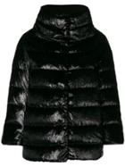 Herno Velvet Puffer Jacket - Black