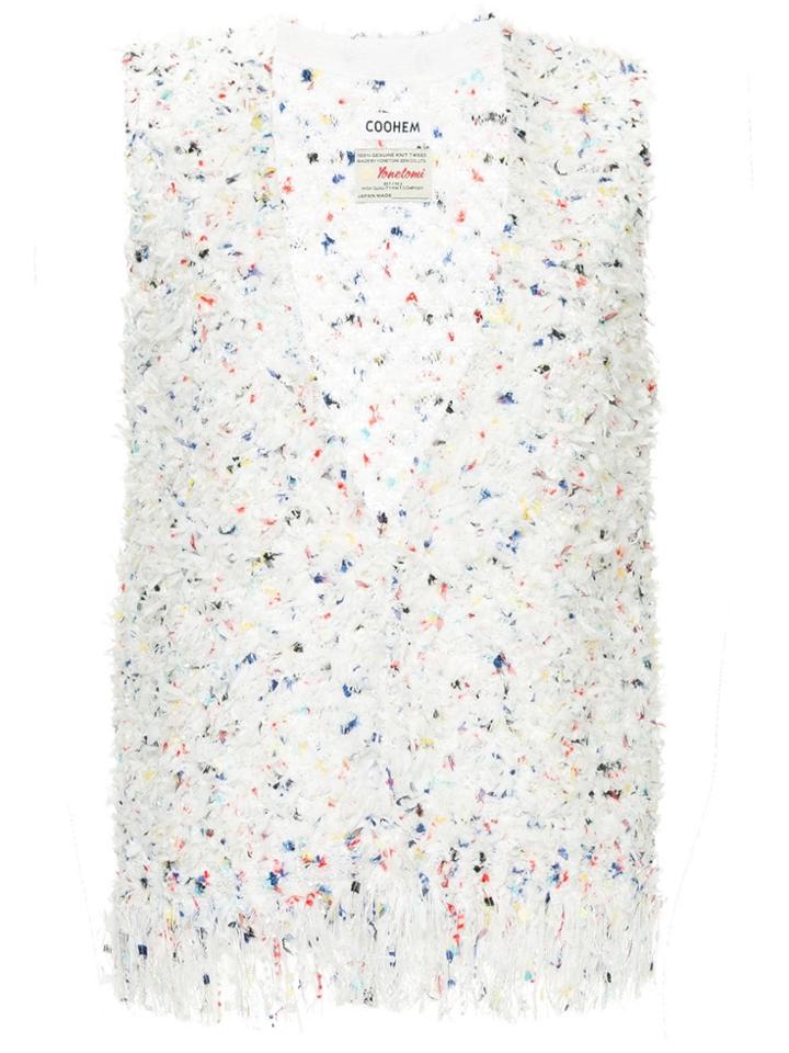 Coohem Tweed Waistcoat - White