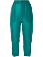 Lost & Found Ria Dunn Cropped Tailored Trousers - Green