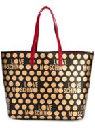 Love Moschino Dotted Print Tote, Women's, Black