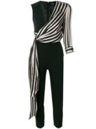 Elisabetta Franchi One-sleeve Jumpsuit - Black