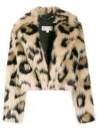 Michael Michael Kors Leopard Faux-fur Jacket - Brown