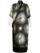 Haider Ackermann Metallic Print Kimono Dress - Black