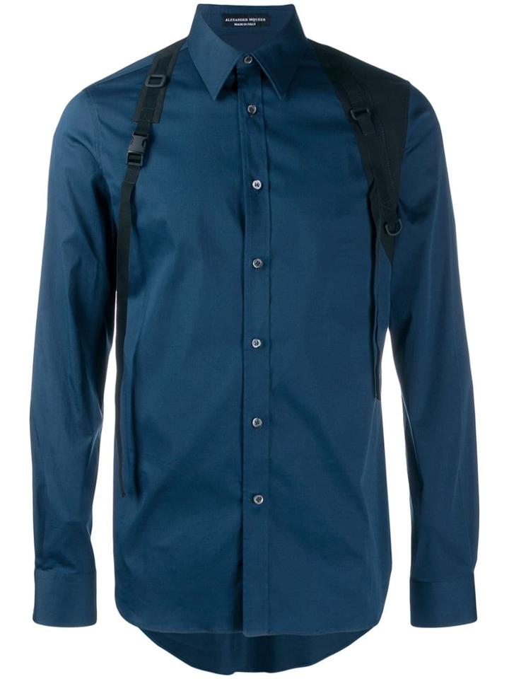 Alexander Mcqueen Shoulder Brace Shirt - Blue