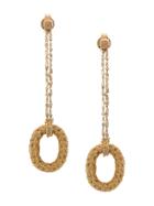 Carolina Bucci 18kt Yellow Gold Sapphire Link Chain Earrings
