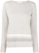 Fabiana Filippi Stripe Trim Jumper - Neutrals