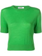 Jil Sander Knitted Cropped Top - Green