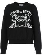 Moschino - Elephant Cable Knit Sweater - Women - Cotton/polyester - S, Black, Cotton/polyester