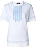 Dsquared2 Ruffled Front T-shirt - White