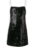 Laneus Sequin Embellished Short Dress - Black