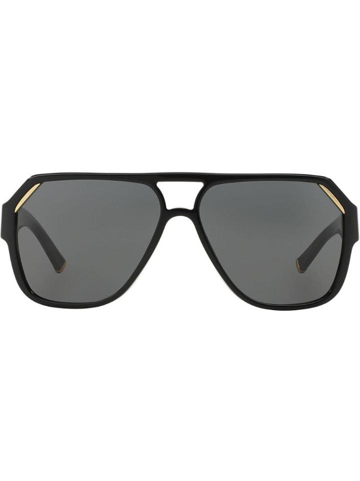 Dolce & Gabbana Eyewear Tinted Aviator Sunglasses - Black