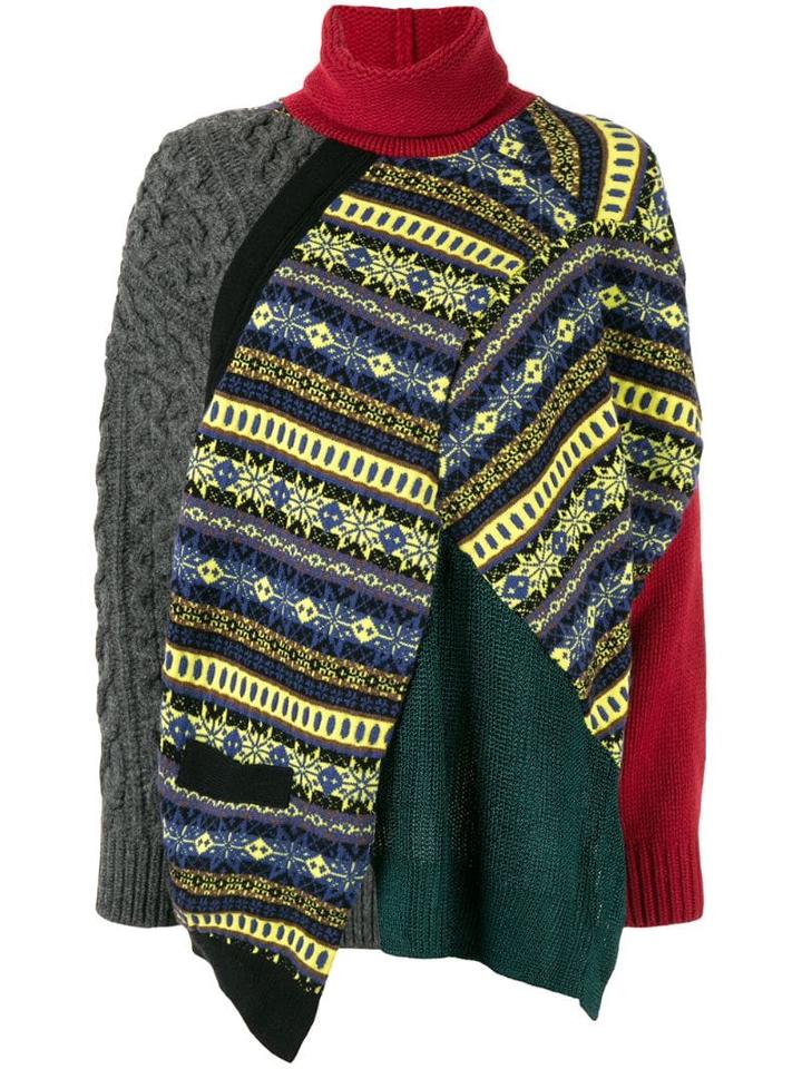 Kolor Knitted Roll-neck Jumper - Yellow