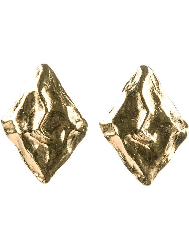 Yves Saint Laurent Vintage Art Diamond Earrings