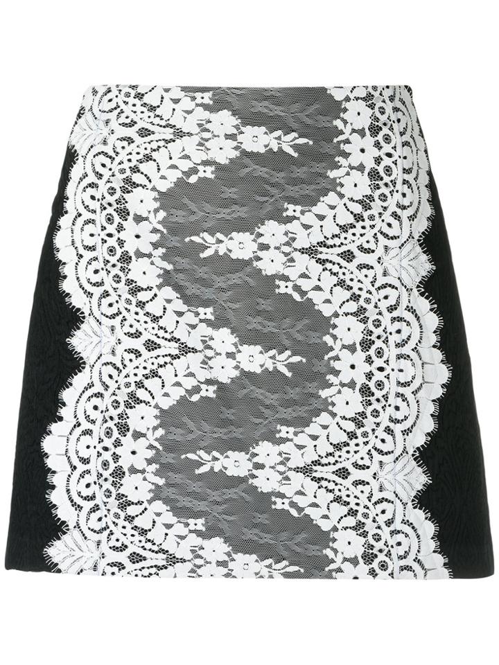 Olympiah Lace Panelled Skirt - Black