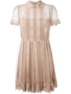 Red Valentino Lace Dress, Women's, Size: 38, Pink/purple, Polyester/silk/cotton