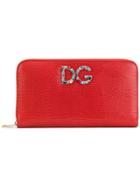 Dolce & Gabbana Logo Zip Around Wallet - Red