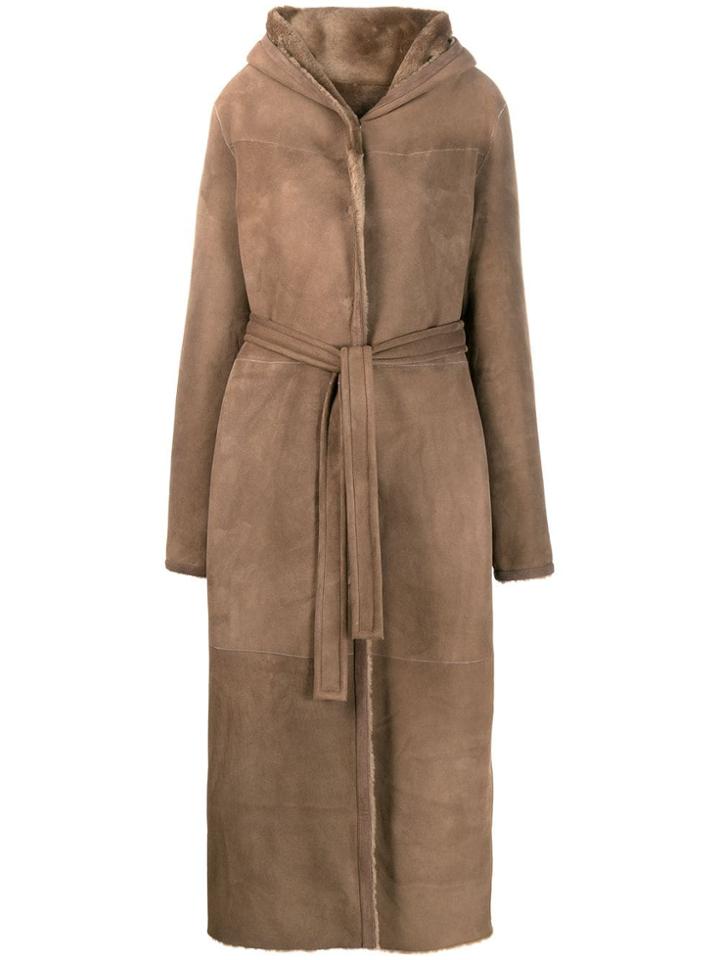 Liska Teddy Hooded Coat - Neutrals