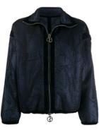 Giorgio Armani Mesh Bomber Zip-up Jacket - Black