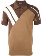 Stripe Panel Polo Shirt - Men - Nylon/viscose - L, Nude/neutrals, Nylon/viscose, Neil Barrett