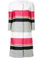 Capucci Colour Block Striped Coat
