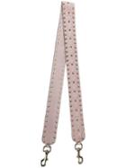 Valentino - Valentino Garavani Rocsktud Spike Bag Strap - Women - Calf Leather/metal - One Size, Pink/purple, Calf Leather/metal