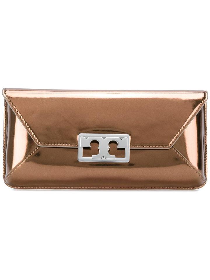 Tory Burch Envelope Clutch, Women's, Brown, Leather