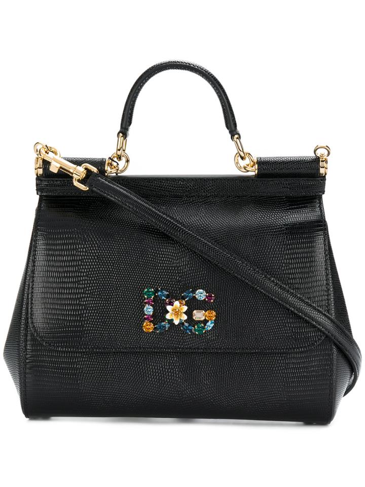 Dolce & Gabbana Medium Sicily Tote - Black