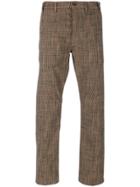 Fortela Checked Tailored Pants - Brown